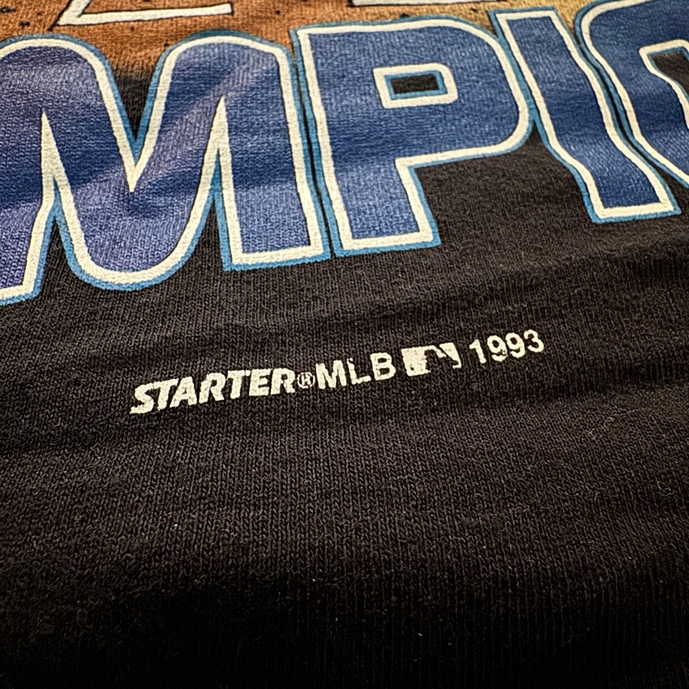 1993 Toronto Blue Jays Champions Starter T-Shirt - Picture 2 of 6